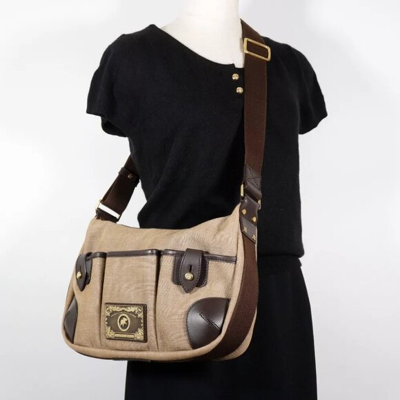 Huntington Handbags - HUNTING WORLD Shoulder Bag beige canvas Women